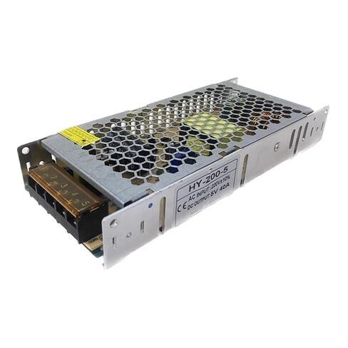 1 قطعة شريط إضاءة LED 40 أمبير 200 وات محول تبديل سائق رفيع للغاية AC220V إلى DC5V مزود طاقة عرض كامل اللون 5V 60A 300W(5V 40A 200W) in Saudi Arabia