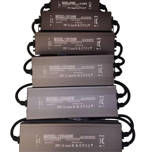 1pcs Lighting Power Supply IP67 AC 100~265V to DC 12V/24V Outdoor LED Driver 60W 100W 150W 200W 300W 400W Transformer(24V100W) in Saudi Arabia