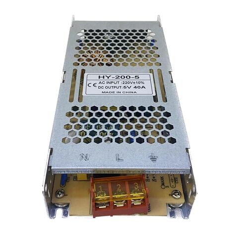 1pcs Switch Power Supply 200W Ultra Thin 3cm Thick Led Driver AC 220V to DC 5V 40A Transformer in Saudi Arabia
