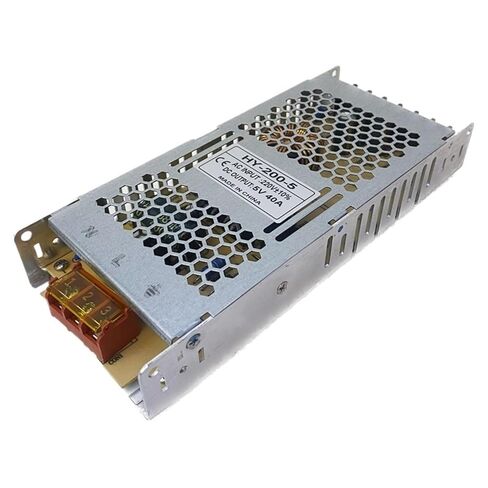 1pcs Switch Power Supply 200W Ultra Thin 3cm Thick Led Driver AC 220V to DC 5V 40A Transformer in Saudi Arabia