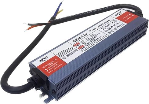 1pcs 60W Driver AC110V 220V to DC12V 5A 24V 2.5A IP67 Waterproof Lighting Outdoor 12V Power Supply(12V 5A 60W) in Saudi Arabia