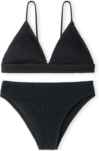 Girls' 2 Piece V Neck Bikini Set Triangle Solid Sport Swimsuit for Beach in Kuwait