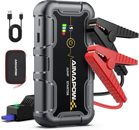 8000A 160PSI Jump Starter with Air Compressor, 12V Car Battery Jump Starter Power Bank(All Gas/12L Diesel), Car Starter with LED Flashlight, Force Start, Jump Pack with Jump Leads in Saudi Arabia