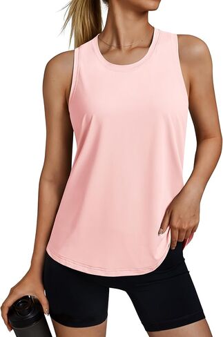 Workout Tank Tops for Women Racerback Athletic Tank Tops Sleeveless Loose Fit Running Gym Shirts in Saudi Arabia