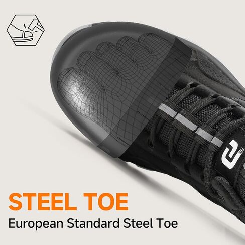 Work Boots for Men Steel Toe Shoes Work Safety Shoes High Top Industrial Construction Boots Indestructible Comfortable Lightweight in Saudi Arabia