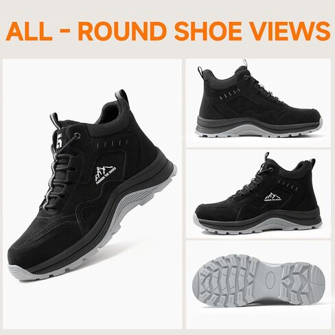 Work Boots for Men Steel Toe Shoes Work Safety Shoes High Top Industrial Construction Boots Indestructible Comfortable Lightweight in Saudi Arabia
