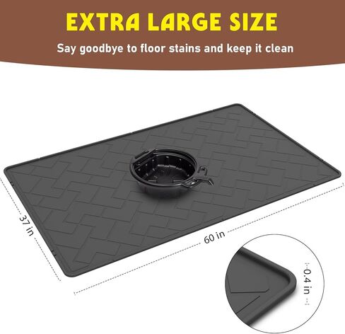 حصيرة انسكاب الزيت للمرآب، سجادة تغيير الزيت TPE شديدة التحمل مقاس 60 بوصة × 37 بوصة مع حافة مرتفعة، وعاء تصريف الزيت قابل لإعادة الاستخدام، مقاوم للماء، مقاوم للزيوت، غير قابل للانزلاق تحت سجادة السيارة، يحمي سطح المرآب من الانسكاب والبقع in Kuwait