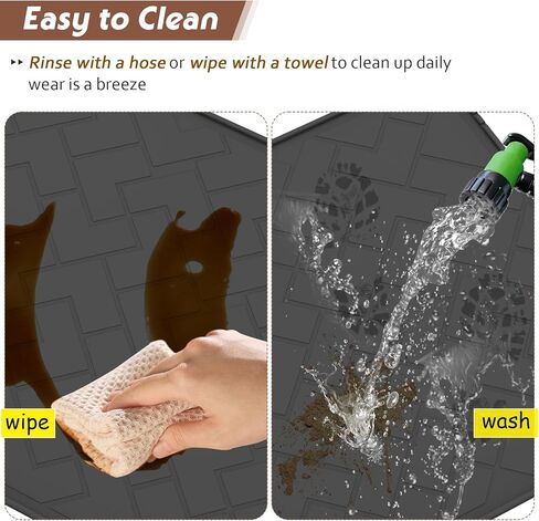 حصيرة انسكاب الزيت للمرآب، سجادة تغيير الزيت TPE شديدة التحمل مقاس 60 بوصة × 37 بوصة مع حافة مرتفعة، وعاء تصريف الزيت قابل لإعادة الاستخدام، مقاوم للماء، مقاوم للزيوت، غير قابل للانزلاق تحت سجادة السيارة، يحمي سطح المرآب من الانسكاب والبقع in Kuwait