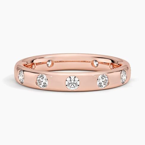 خاتم خطوبة مويسانيتي دائري القطع 10 قيراط 14 قيراط 18 قيراط من الذهب الصلب، 925 فضة استرليني مجموعة فلوش خاتم الذكرى السنوية لفرقة الزفاف هدية للمحاربين القدامى للنساء (E-F VVS1-VVS2) in Kuwait