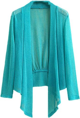 Women Cardigan Shirt Long Sleeve Thin Coat Ladies Solid Blouse Tops in Saudi Arabia