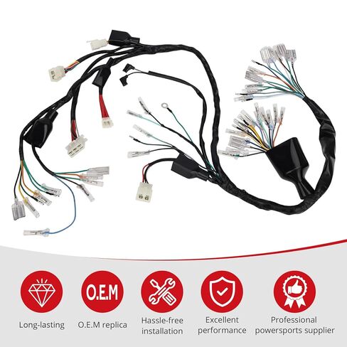 JAVIK مجموعة الأسلاك الرئيسية لهوندا CB360T CB360G CB360 جهاز تشويش إذاعي 360 CL360 1974-1976 O.E.M #32100-387-000 32100-369-000 in Saudi Arabia