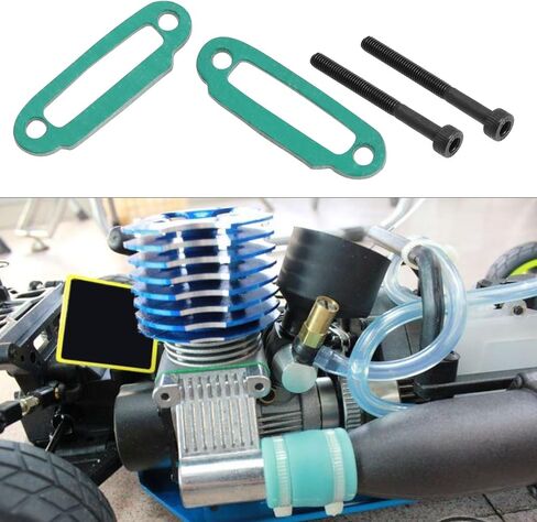 The Lord of the Tools 4pcs Exhaust Manifold Gasket Bolts for Car 1/10 Model Engine Gasket Exhaust Manifold Accessories Vehicle Replacement Parts Metal Paper Parts Green Black in Saudi Arabia