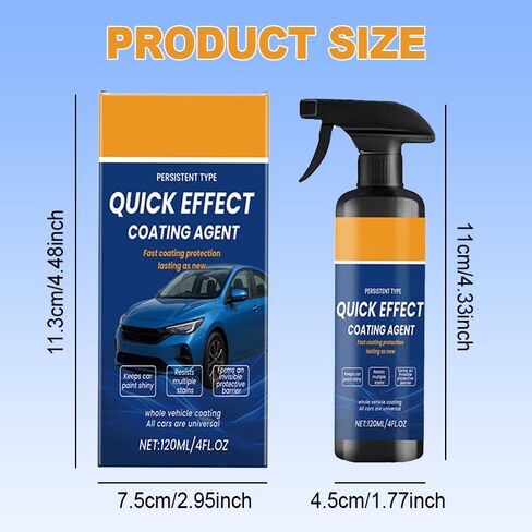 2026 New Upgraded Car Coating Spray, Car Scratch Remover and Paint Sealant, Hydrophobic Quick Detailer for Cars, Motorcycles, Boats, RV Glass, High-Gloss Finish (3PCS) in Saudi Arabia
