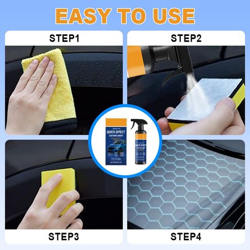 2026 New Upgraded Car Coating Spray, Car Scratch Remover and Paint Sealant, Hydrophobic Quick Detailer for Cars, Motorcycles, Boats, RV Glass, High-Gloss Finish (3PCS) in Saudi Arabia