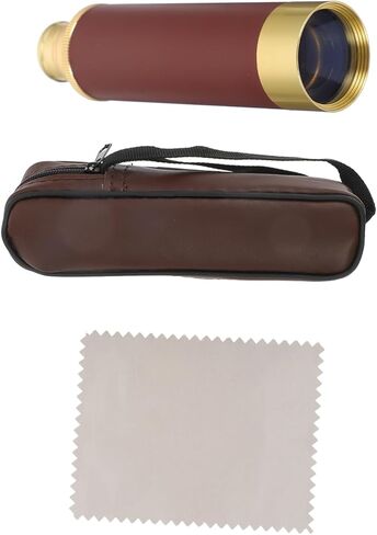 Pirate Retro Telescope Monocular for Adults Vintage Design Leather Case 25x30 Magnification for Outdoor Exploration and Gifting Coffee Color in Saudi Arabia