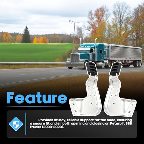 2 Pack Hood Bracket Driver & Passenger Side Fit For Peterbilt Models 389 With 131 Replaces MPB75131L MPB75131R L11-6131 L11-6131R L116131 L116131R in Saudi Arabia