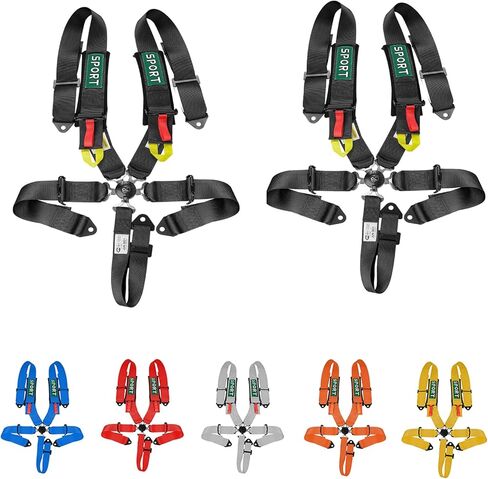 5 Point Racing Harness SFI Approved Protection Heavy Duty Shoulder Pads Quick Release Cam Lock in Kuwait
