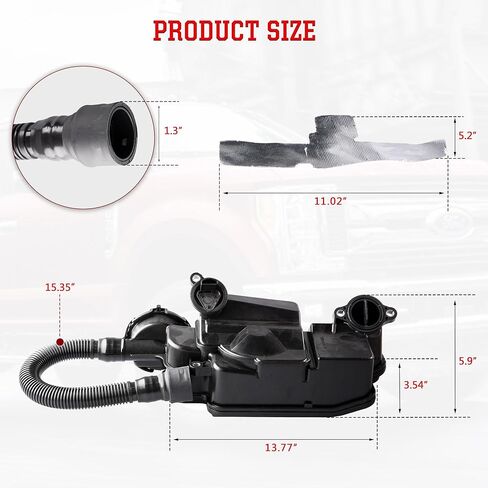 FC3Z6A785F Engine Air-Oil Separator Assembly Compatible for 2017-2019 Ford F250 F350 F450 F550 Super Duty 6.7L V8 Powerstroke Diesel PCV CCV Vent Valve Engine Crankcase - without Sensor in Saudi Arabia