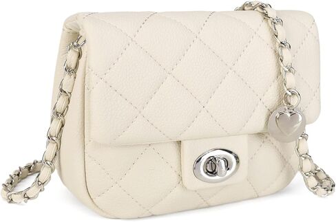 LAVTUG Quilted Leather Crossbody Bags for Women, Trendy Shoulder Purses for Teen Girls, Mini Satchel Handbag with Chain Strap in Kuwait