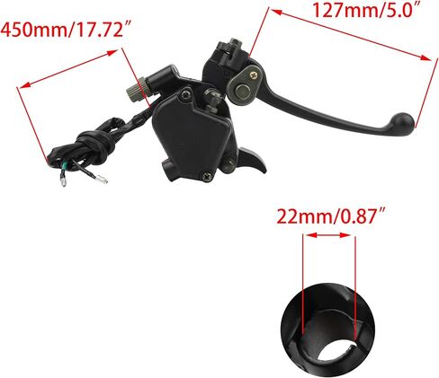 PowerMotor 7/8 بوصة 22 مم خنق الإبهام مع استبدال رافعة الفرامل المزدوجة لـ Kazuma Roketa TaoTao Sunl TX AX RX RXL 50cc 90cc 110cc 150cc 250cc ATV 4 Wheeler Quad in Saudi Arabia