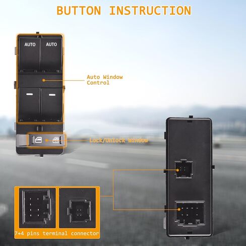 Driver Left Power Door Lock Switch & Window Switch Compatible for 2009-2014 Ford F-150 & 2011-2014 Ford F-150，Replace 9L3Z-14028-AA SW-7254 BL3T-14540-AAW in Saudi Arabia