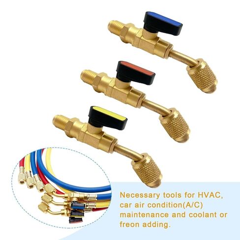 الزاوية اغلاق الكرة صمام محول تكييف الهواء المبردات الكرة صمام صالح ل HVAC R134A R22 شحن خراطيم التيار المتناوب المبردات in Kuwait