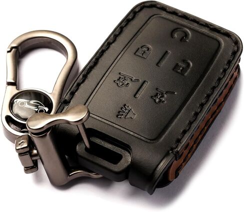 Key Fob Cover for Chevy Silverado Colorado GMC Canyon Sierra 2014 2015 2016 2017 2018 2019 2020 2021 Keyless Entry Remote (4B-Brown) in Saudi Arabia