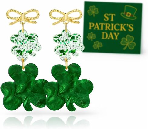 St Patricks Day Accessories Shamrock Earrings for Women St. Patty's Days Green Irish Earrings Jewelry St Patricks Day Shirt Women Outfits in Saudi Arabia