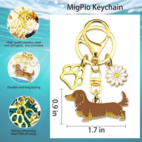 Dachshund Gifts for Women Weiner Dog Gifts for Women Dachshund Keychain Dog Mom Gifts for Dachshunds Lovers Dachshunds Bag Charm for Backpack Purse Car Key Chain in Saudi Arabia