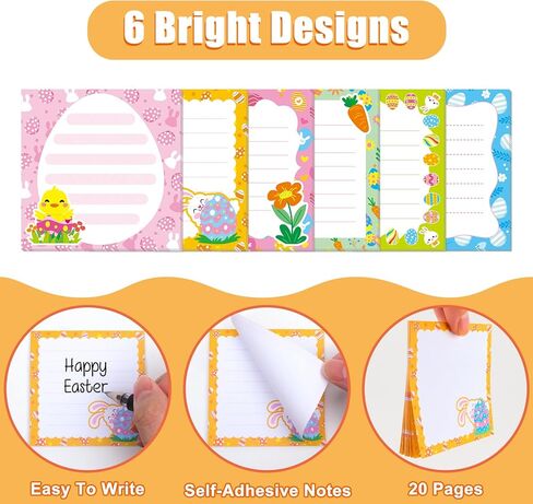 30 حزمة ملاحظات لاصقة لعيد الفصح - 600 ورقة بيضة عيد الفصح لاصقة ملاحظات ملاحظات زهرة الربيع مذكرة ملاحظات لحفلة عيد الفصح هدية الربيع اللوازم المكتبية المدرسية in Kuwait