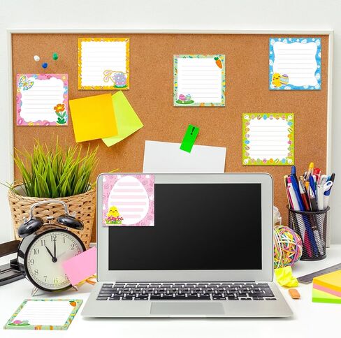 30 حزمة ملاحظات لاصقة لعيد الفصح - 600 ورقة بيضة عيد الفصح لاصقة ملاحظات ملاحظات زهرة الربيع مذكرة ملاحظات لحفلة عيد الفصح هدية الربيع اللوازم المكتبية المدرسية in Kuwait