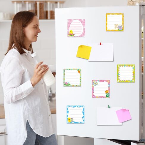 30 حزمة ملاحظات لاصقة لعيد الفصح - 600 ورقة بيضة عيد الفصح لاصقة ملاحظات ملاحظات زهرة الربيع مذكرة ملاحظات لحفلة عيد الفصح هدية الربيع اللوازم المكتبية المدرسية in Kuwait