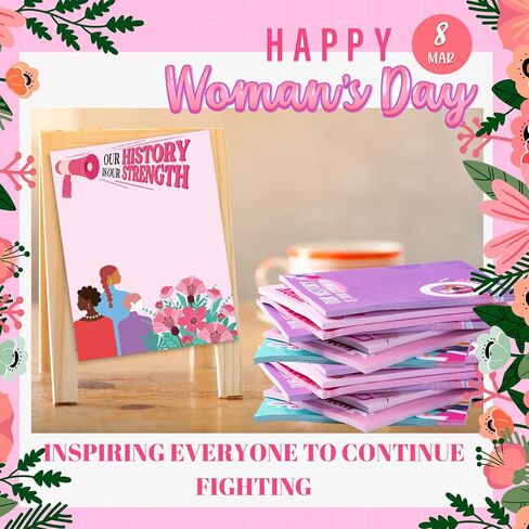 24 Pack Women's History Month Sticky Notes 3" x 4" Inspirational Self Stick Note Pad Women's History Month Appreciation Gifts for Coworkers Office Supplies in Saudi Arabia