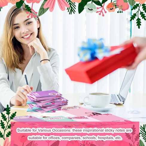 24 Pack Women's History Month Sticky Notes 3" x 4" Inspirational Self Stick Note Pad Women's History Month Appreciation Gifts for Coworkers Office Supplies in Saudi Arabia