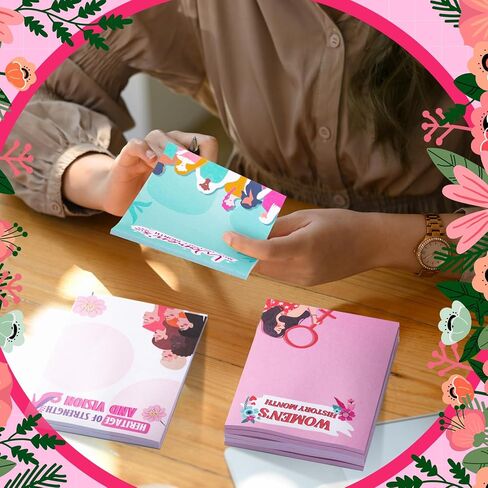 24 Pack Women's History Month Sticky Notes 3" x 4" Inspirational Self Stick Note Pad Women's History Month Appreciation Gifts for Coworkers Office Supplies in Saudi Arabia