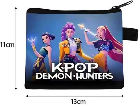 محفظة للفتيات من Demon Movie Hunters Element مقاس 13×11 سم - صغيرة ومدمجة، أساسية للتنقل اليومي in Kuwait