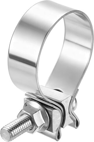 HARFINGTON 410 Stainless Steel Exhaust Clamp 1.57" Butt Joint Narrow Band Muffler Seal Exhaust Narrow Lap Butt Clamps for Pipes Mufflers Converters System Repair, Silver in Saudi Arabia