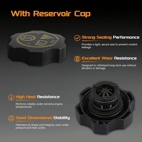 Coolant Reservoir with Cap Compatible with Chevy Silverado Suburban Tahoe Avalanche 2007-2013, GMC Sierra 1500 2500 HD 3500 HD Yukon 2007-2014 in Saudi Arabia