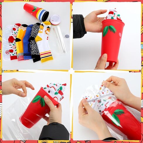 24 Pcs Teacher Appreciation Gifts in Bulk Reusable 16 oz Teachers Coffee Cups Bulk Thank You Teacher Gift Fuzzy Teachers Socks for Back to School Party Decor Mentor Lecturer Educator Gifts in Saudi Arabia