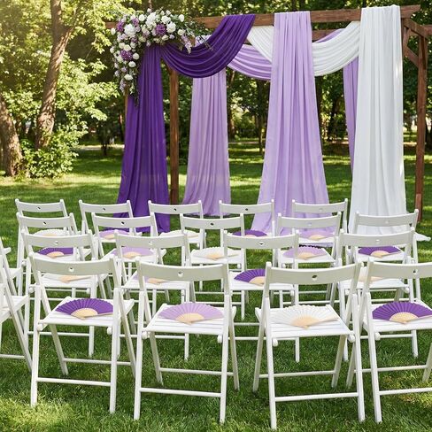 60 Pcs Purple Paper Folding Hand Fans 8.3 Inch Handheld Portable Decorative Fans for Wedding, Outdoor Party Favors, Baby Shower Decorations DIY Crafts Photography Prop in Saudi Arabia