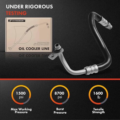 A-Premium Inlet Automatic Transmission Oil Cooler Line Hose Assembly Compatible with Audi A6 2006-2011, A6 Quattro 2005-2011, 3.0L 3.2L in Saudi Arabia