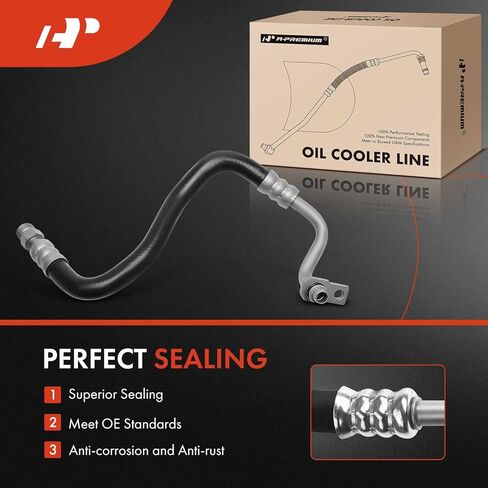 A-Premium Inlet Automatic Transmission Oil Cooler Line Hose Assembly Compatible with Audi A6 2006-2011, A6 Quattro 2005-2011, 3.0L 3.2L in Saudi Arabia