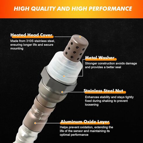 2004-2007 O2 Oxygen Sensors Upstream Downstream Compatible for Chrysler 300, Dodge Dakota Durango, Jeep Grand Cherokee Wrangler, Ram 1500 2500, Replaces 56028994AA 56028994AB 5149170AA 56044627AA in Saudi Arabia