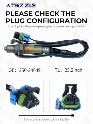 O2 Oxygen Sensor 250-24649 Downstream Fit for Chevy/Chevrolet Equinox Impala Volt, Buick Lacrosse Enclave Allure, GMC Acadia Terrain, Cadillac ELR SRX XLR, 2005 2008 2010 2011 2012 2013 2014 in Saudi Arabia
