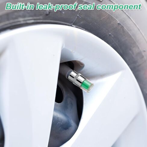 8 PCS Tire Pressure Monitoring Caps, Tire Pressure Caps 2.4Bar 36PSI Air Cap for Tires with 3 Color Eye Alert Sensor Indicator for Cars, Trucks, Motorcycles, Bicycles in Saudi Arabia