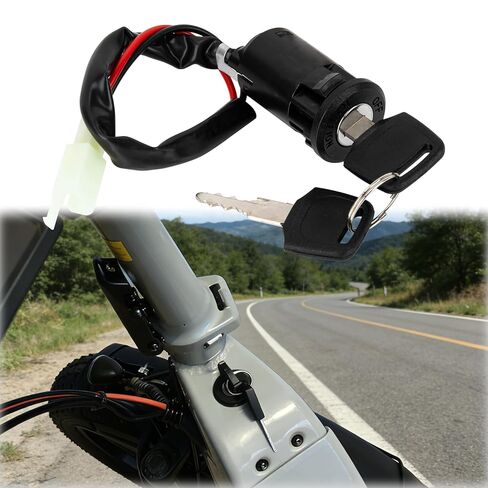 Ignition Switch with Key - PSLER Lock 2 Wire Key Switch Compatible with Electric Bike, Scooter in Saudi Arabia