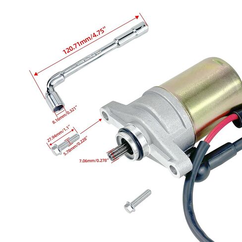10 Teeth Starter Motor fit for GY6 49cc 50cc Scooter 139QMB Moped ATV Go Karts TAOTAO SUNL ROKETA Tank Baja in Saudi Arabia