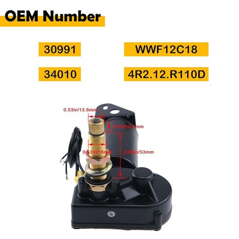 محرك ممسحة القارب 12 فولت متوافق مع MRV والقوارب والسيارات يستبدل 34010 4R2.12.R110D WWF12C18 in Saudi Arabia