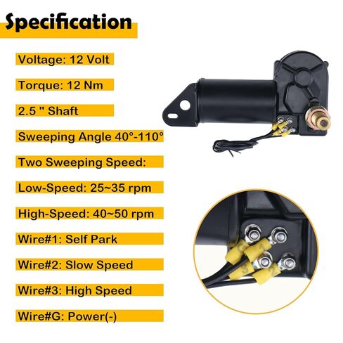 محرك ممسحة القارب 12 فولت متوافق مع MRV والقوارب والسيارات يستبدل 34010 4R2.12.R110D WWF12C18 in Saudi Arabia
