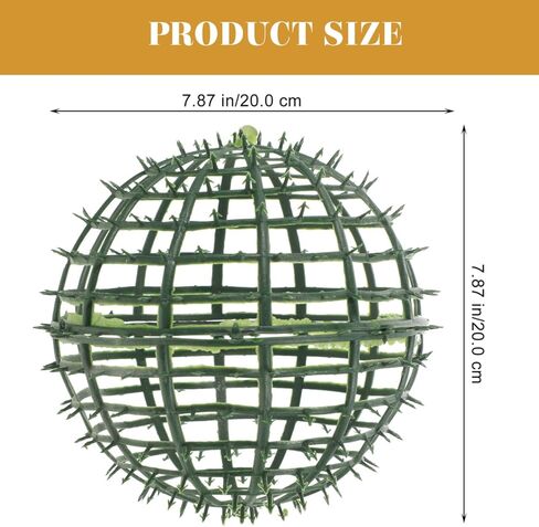 Housoutil 20cm Topiary Ball Frame, 6pcs Plastic Plant Support Cage, Sphere Flower Arrangement Holder for Garden Wedding Outdoor Decor Artificial Greenery Wreath Form Rack DIY Floral Stand in Saudi Arabia